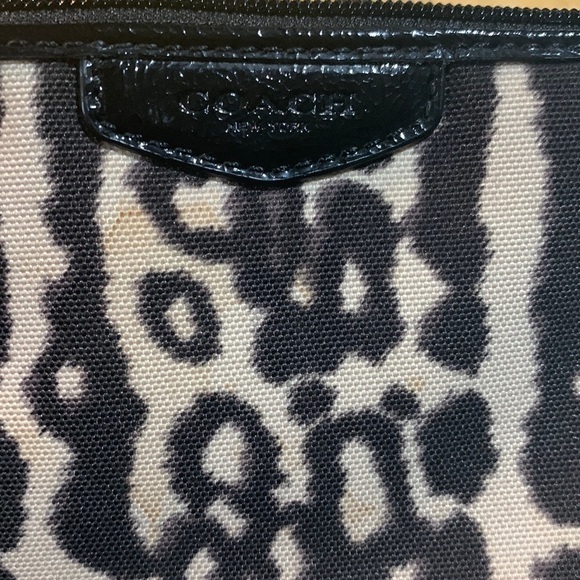 Coach 52084 SIS Ocelot Pattern & Black Patent Leather Trim Small Wristl-et - Picture 9 of 10